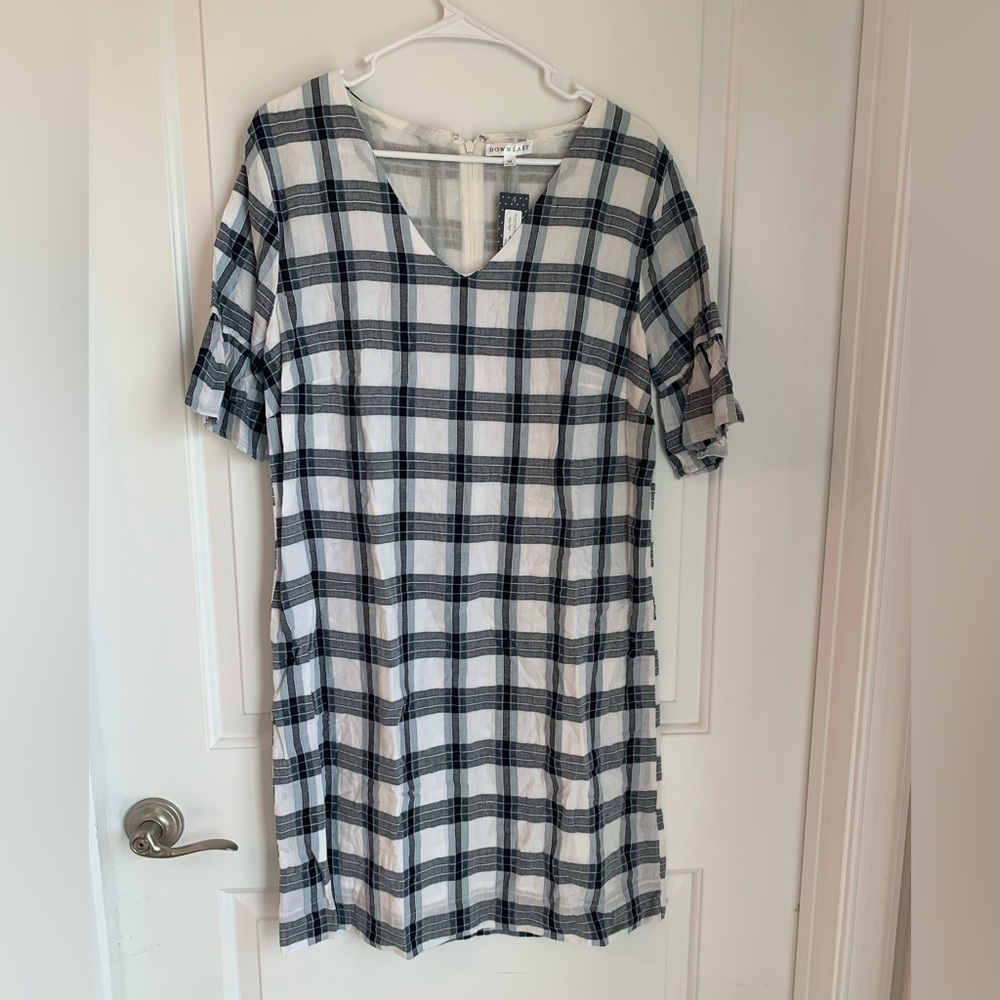 DownEast Checkered Mini Dress - Black and White